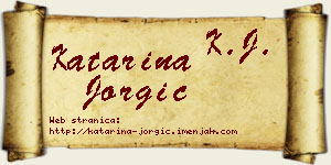 Katarina Jorgić vizit kartica